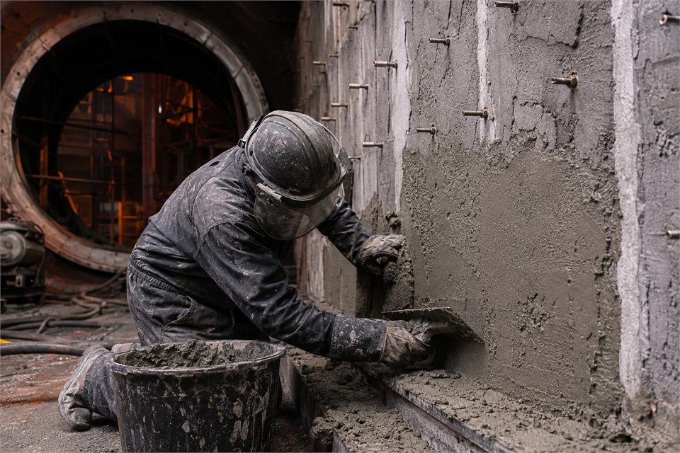 Refrakter beton uygulaması